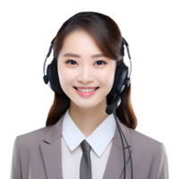 AI generated Young Customer Service Representative on Transparent background - Ai Generated png