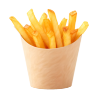 ai genererad franska frites på transparent bakgrund - ai genererad png