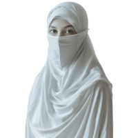 ai gerado muçulmano mulher vestindo hijaab em transparente fundo - ai gerado png