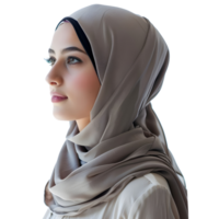 ai gerado muçulmano mulher vestindo hijaab em transparente fundo - ai gerado png