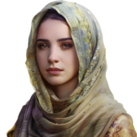 AI generated Muslim Woman Wearing Hijaab on Transparent background - Ai Generated png