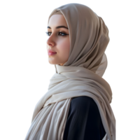 AI generated Muslim Woman Wearing Hijaab on Transparent background - Ai Generated png