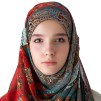 ai gegenereerd moslim vrouw vervelend hijaab Aan transparant achtergrond - ai gegenereerd png