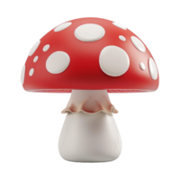 AI generated 3D Rendering of a Mushroom on Transparent Background - Ai Generated png