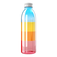 ai genererad färgrik vatten flaska på transparent bakgrund - ai genererad png