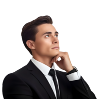 AI generated Young Businessman Standing on Transparent background - Ai Generated png