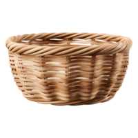 AI generated 3D Rendering of a Empty Fruits or Vegetables Basket on Transparent Background - Ai Generated png