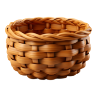 AI generated 3D Rendering of a Empty Fruits or Vegetables Basket on Transparent Background - Ai Generated png