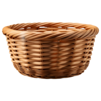 AI generated 3D Rendering of a Empty Fruits or Vegetables Basket on Transparent Background - Ai Generated png