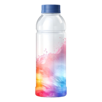 AI generated Colorful Water Bottle on Transparent background - Ai Generated png