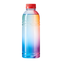 ai gegenereerd kleurrijk water fles Aan transparant achtergrond - ai gegenereerd png
