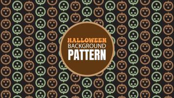 Halloween themed pattern background design template vector