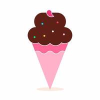 A vector representation of ice cream in line art