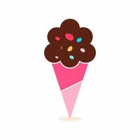 A vectorized illustration of an ice cream in line art style vector