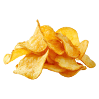 ai gegenereerd aardappel chips Aan transparant achtergrond - ai gegenereerd png