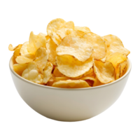 ai gegenereerd aardappel chips Aan transparant achtergrond - ai gegenereerd png