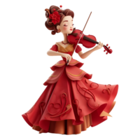 AI generated 3D Rendering of a Doll Dancing on Transparent Background - Ai Generated png