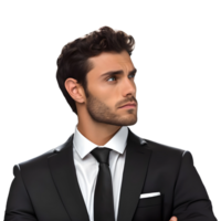 AI generated Young Businessman Standing on Transparent background - Ai Generated png