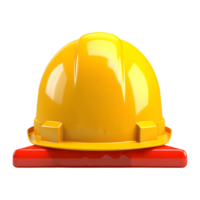 AI generated 3D Rendering of a Construction Worker Safety Helmet on Transparent Background - Ai Generated png