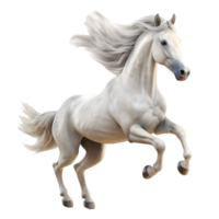 ai generado 3d representación de un caballo corriendo en transparente antecedentes - ai generado png