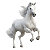 ai generato 3d interpretazione di un' cavallo in esecuzione su trasparente sfondo - ai generato png