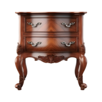 AI generated 3D Rendering of a Bedside Wooden Table on Transparent Background - Ai Generated png