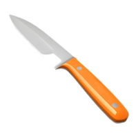 ai generado 3d representación de un cuchillo en transparente antecedentes - ai generado png