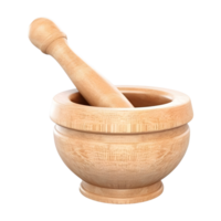 AI generated 3D Rendering of a Wooden Mortar or Pestle on Transparent Background - Ai Generated png