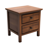 AI generated 3D Rendering of a Bedside Wooden Table on Transparent Background - Ai Generated png