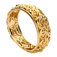 AI generated Gold Ring on Transparent background - Ai Generated png