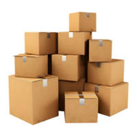 AI generated Boxes of Parcels for Delivery on Transparent background - Ai Generated png