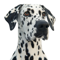 ai généré 3d le rendu de une dalmatien chien sur transparent Contexte - ai généré png