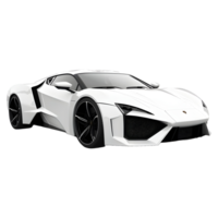 ai gerado 3d Renderização do uma luxo carro em transparente fundo - ai gerado png