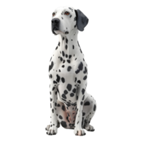 ai gegenereerd 3d renderen van een dalmatiër hond Aan transparant achtergrond - ai gegenereerd png