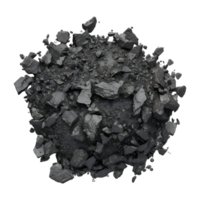 ai generato nero carbone ruggine su trasparente sfondo - ai generato png