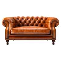 ai gegenereerd 3d renderen van een mooi sofa Aan transparant achtergrond - ai gegenereerd png