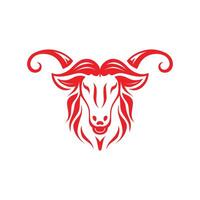 Sheep head logo design icon vector