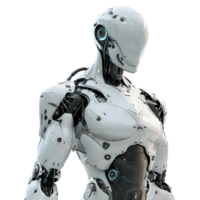 AI generated 3D Rendering of a Humanoid Robot on Transparent Background - Ai Generated png