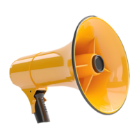 AI generated 3D Rendering of a Colorful Megaphone on Transparent Background - Ai Generated png