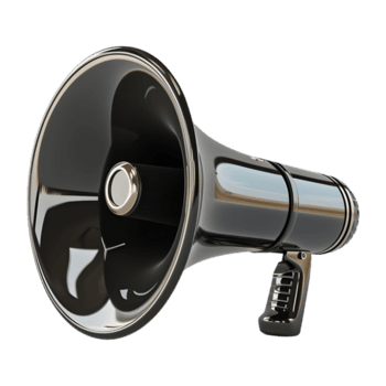 AI generated 3D Rendering of a Colorful Megaphone on Transparent Background - Ai Generated png
