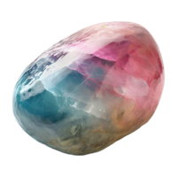 AI generated 3D Rendering of a Colorful Stone on Transparent Background - Ai Generated png