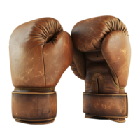 ai generado 3d representación de un boxeo guantes en transparente antecedentes - ai generado png