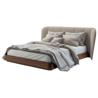 AI generated 3D Rendering of a Luxury Bed on Transparent Background - Ai Generated png