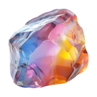 AI generated 3D Rendering of a Colorful Stone on Transparent Background - Ai Generated png