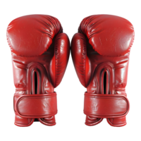 ai generado 3d representación de un boxeo guantes en transparente antecedentes - ai generado png