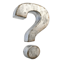 AI generated 3D Rendering of a Question Mark Sign on Transparent Background - Ai Generated png