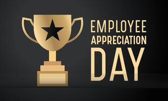 Vector illustration on the theme of National Employee Appreciation Day, First Friday in March. Holiday concept for banner, greeting card, poster and background design.