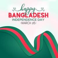 Happy Bangladesh Independence Day celebration every year in 26th March. National holiday in Bangladesh. Vector illustration for banner, greeting card, poster with background.