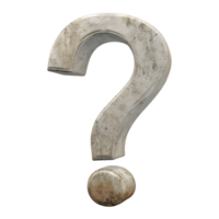 AI generated 3D Rendering of a Question Mark Sign on Transparent Background - Ai Generated png