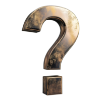 AI generated 3D Rendering of a Question Mark Sign on Transparent Background - Ai Generated png